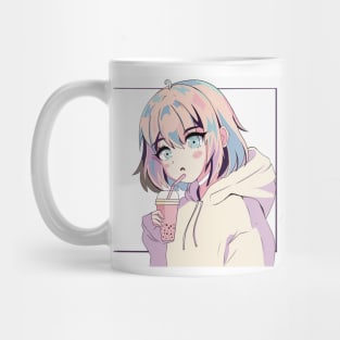Cute anime style boba girl Mug